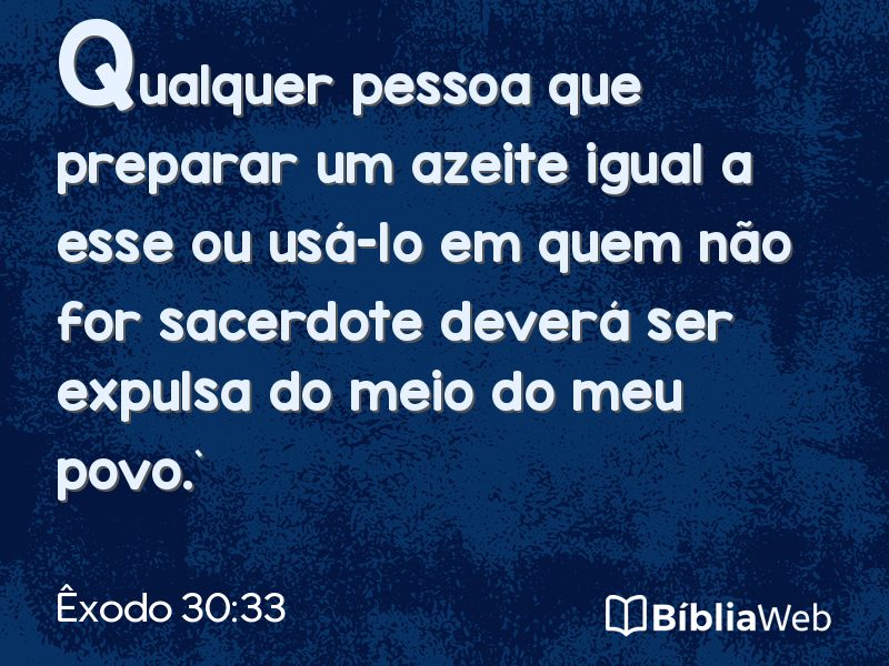 Êxodo 30:33 em imagem para compartilhar