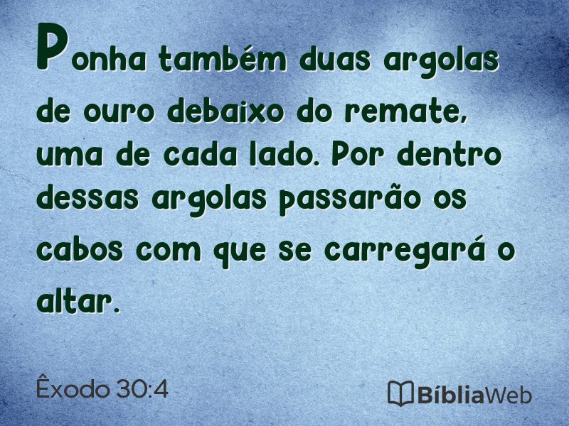 Êxodo 30:4 em imagem para compartilhar