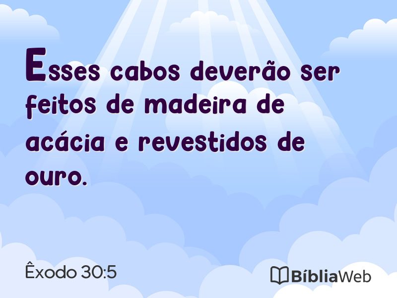 Êxodo 30:5 em imagem para compartilhar