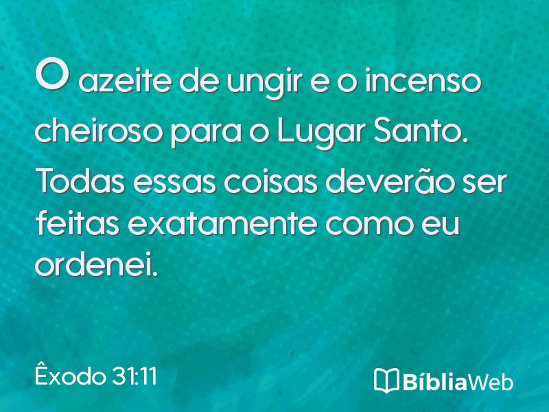 Êxodo 31:11 em imagem para compartilhar