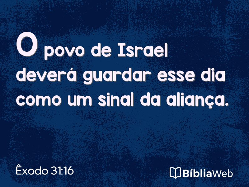 Êxodo 31:16 em imagem para compartilhar