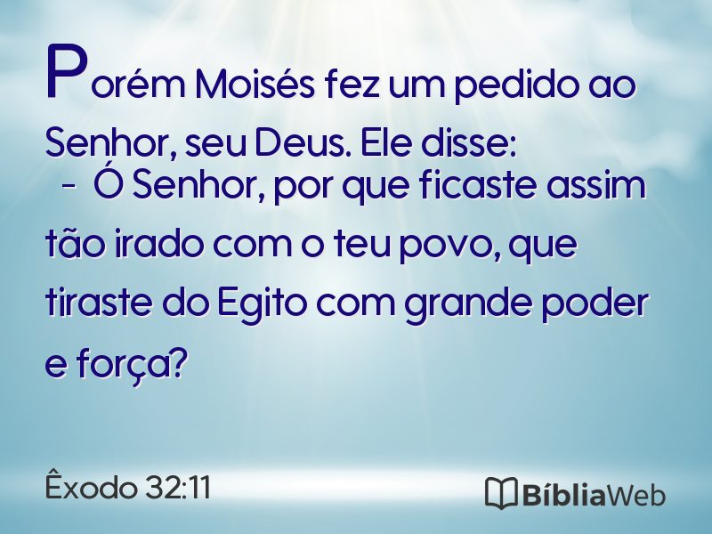 Êxodo 32:11 em imagem para compartilhar