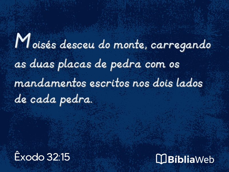 Êxodo 32:15 em imagem para compartilhar