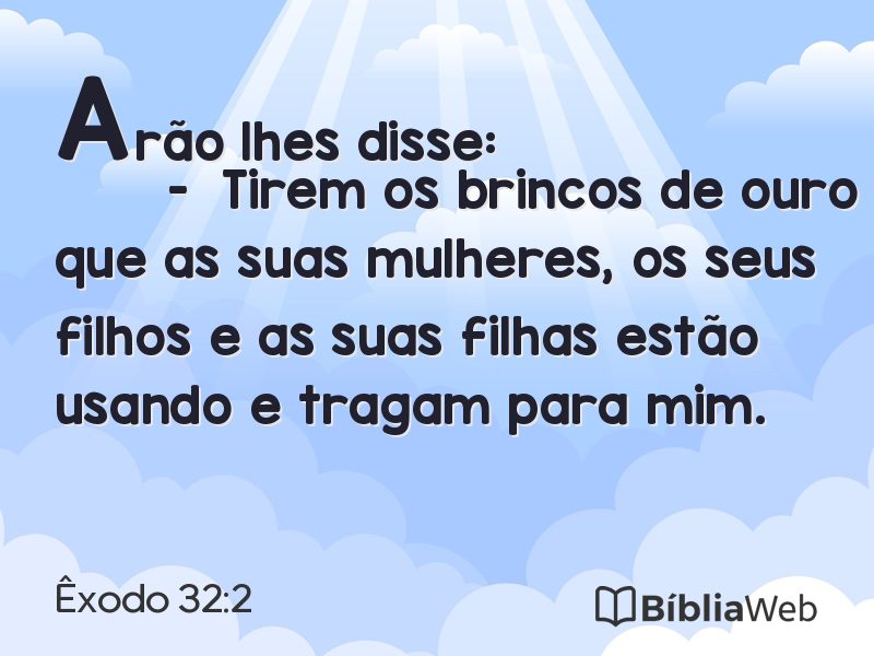 Êxodo 32:2 em imagem para compartilhar