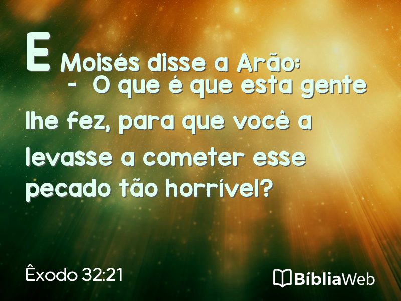 Êxodo 32:21 em imagem para compartilhar