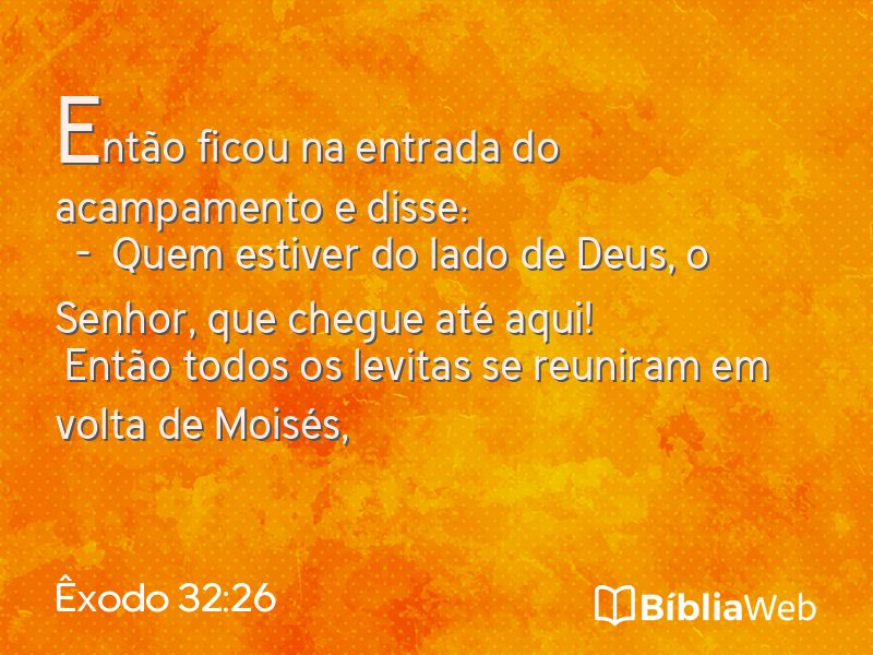 Êxodo 32:26 em imagem para compartilhar