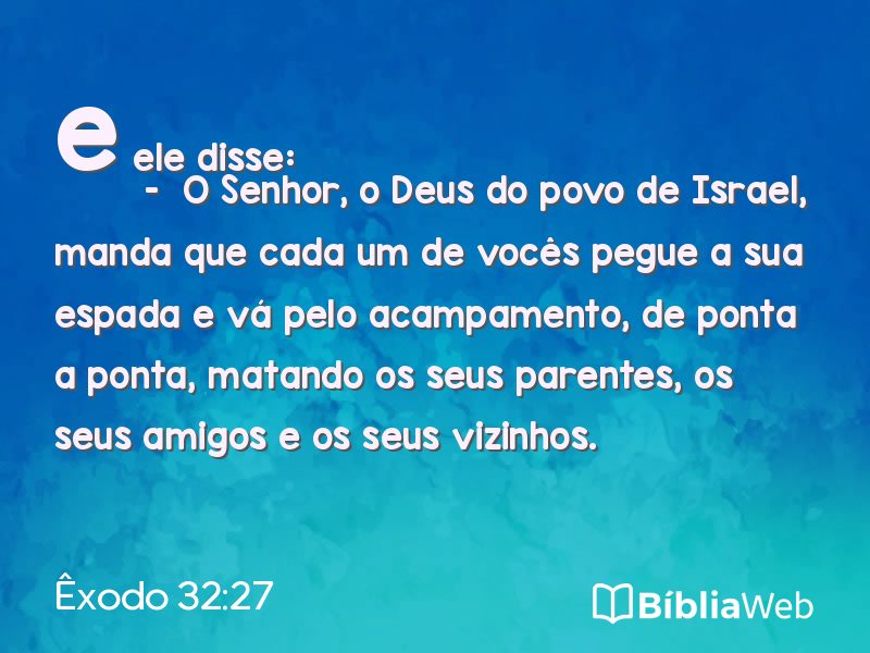 Êxodo 32:27 em imagem para compartilhar