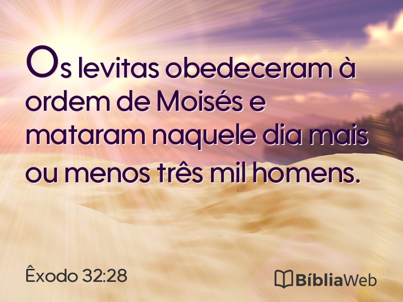 Êxodo 32:28 em imagem para compartilhar