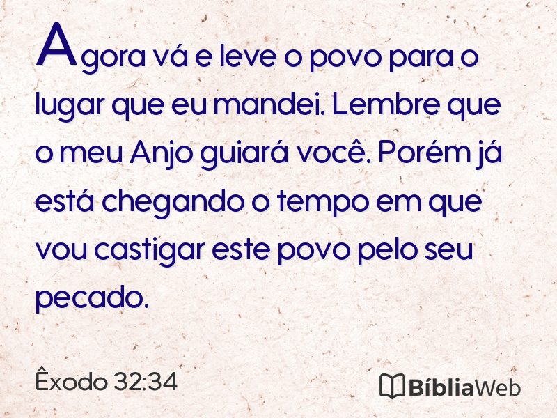 Êxodo 32:34 em imagem para compartilhar
