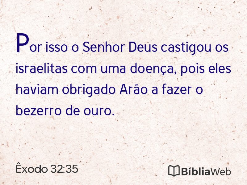 Êxodo 32:35 em imagem para compartilhar