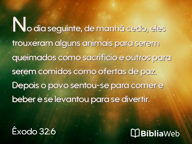 Êxodo 32:6 em imagem para compartilhar