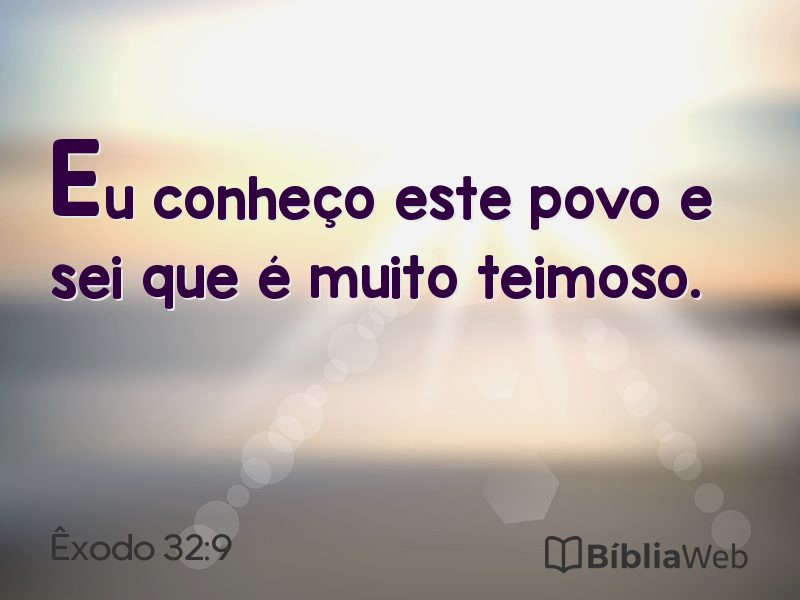 Êxodo 32:9 em imagem para compartilhar