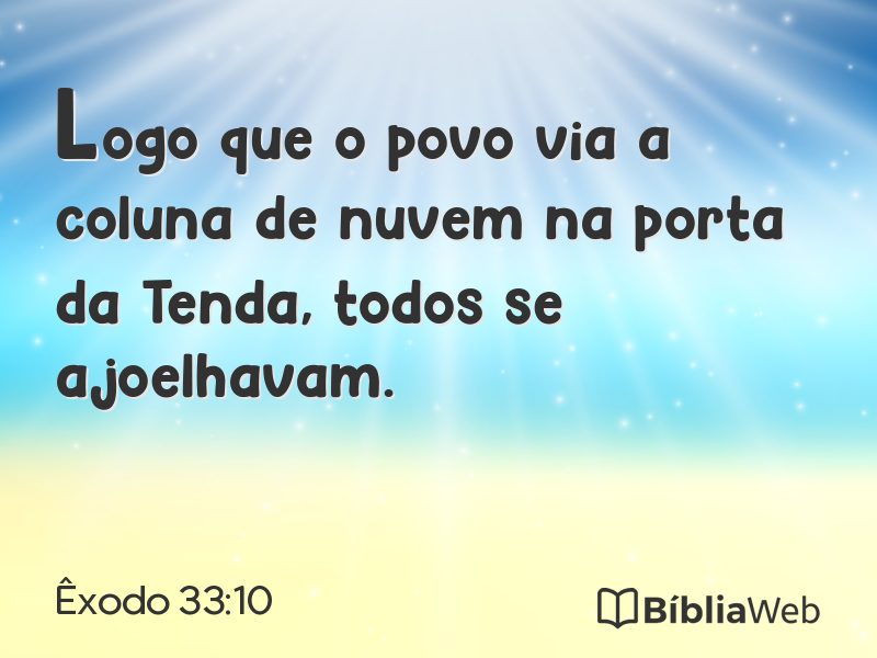 Êxodo 33:10 em imagem para compartilhar