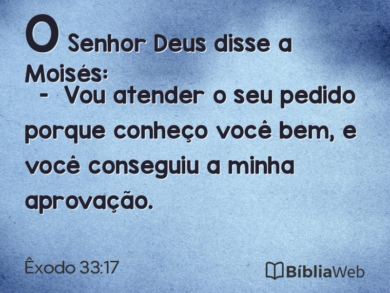 Êxodo 33:17 em imagem para compartilhar