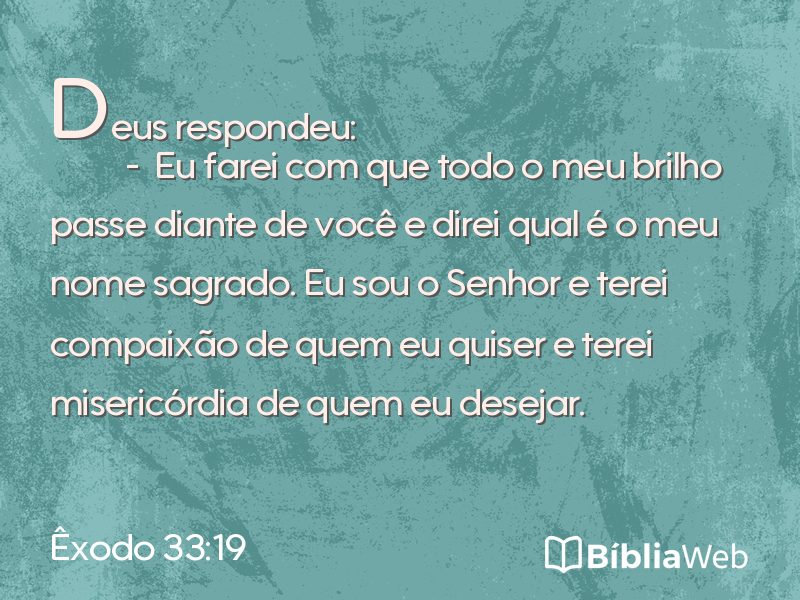 Êxodo 33:19 em imagem para compartilhar