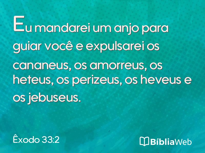 Êxodo 33:2 em imagem para compartilhar