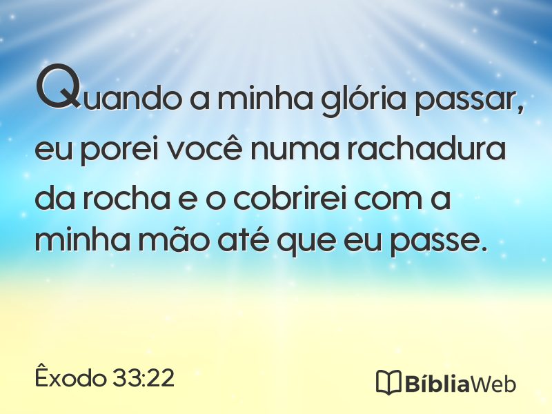 Êxodo 33:22 em imagem para compartilhar