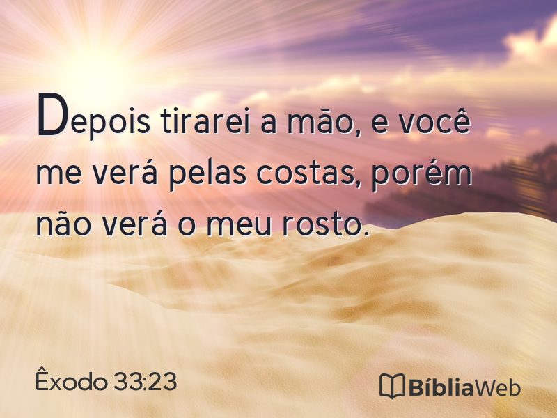 Êxodo 33:23 em imagem para compartilhar
