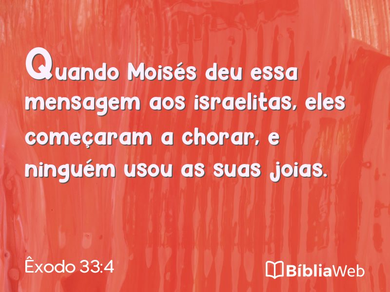 Êxodo 33:4 em imagem para compartilhar
