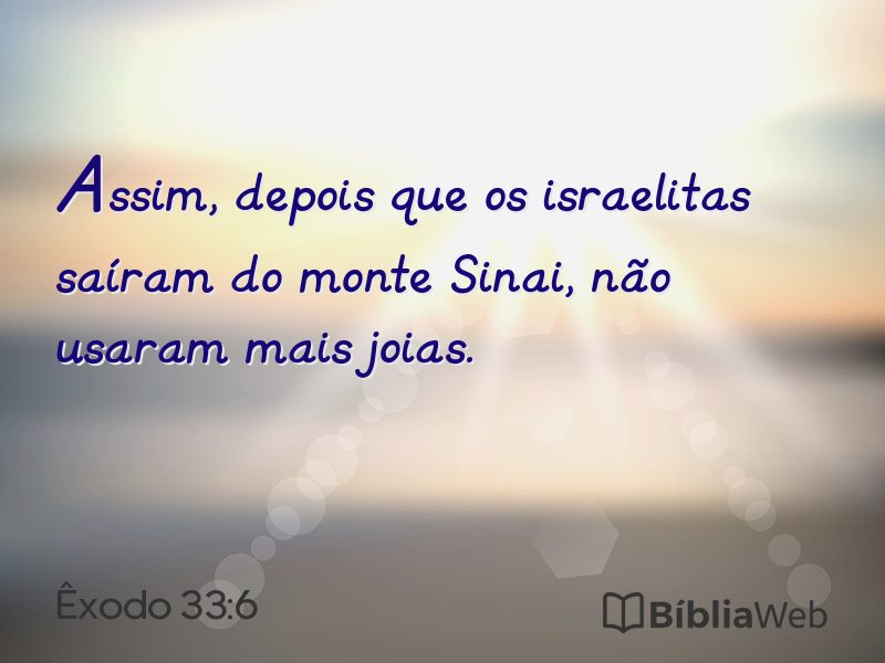 Êxodo 33:6 em imagem para compartilhar