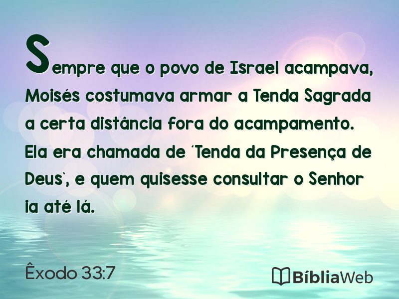 Êxodo 33:7 em imagem para compartilhar