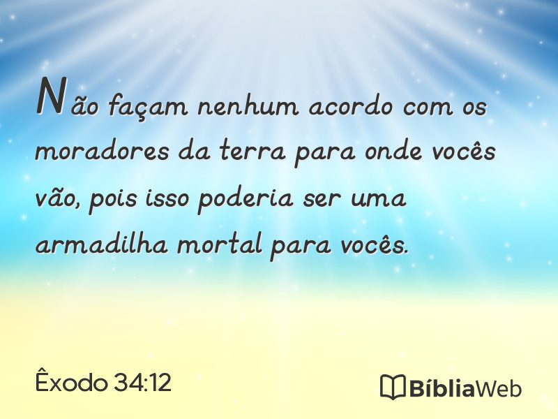 Êxodo 34:12 em imagem para compartilhar