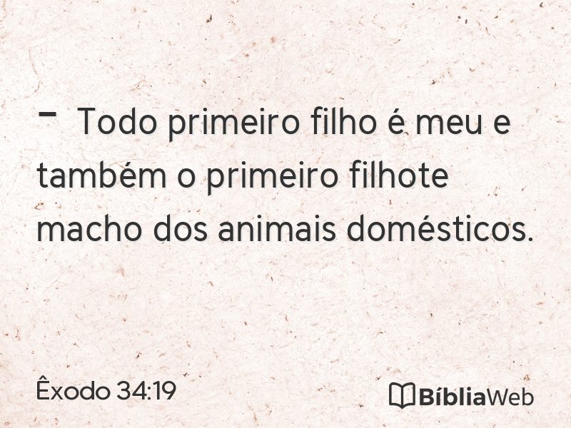Êxodo 34:19 em imagem para compartilhar