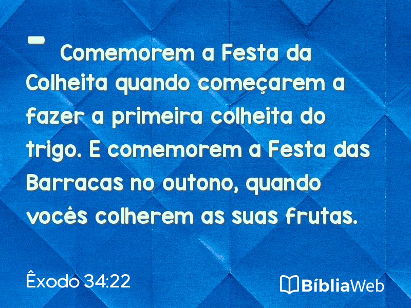 Êxodo 34:22 em imagem para compartilhar