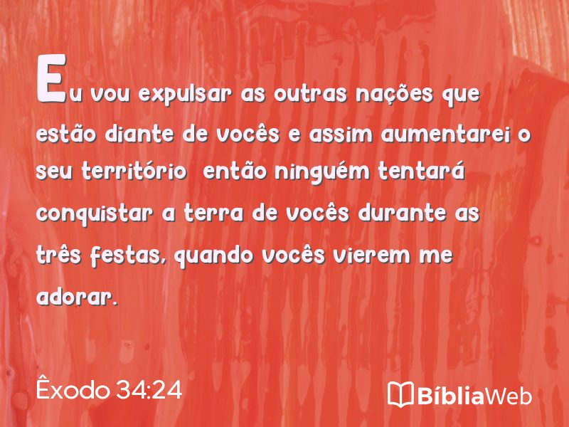 Êxodo 34:24 em imagem para compartilhar