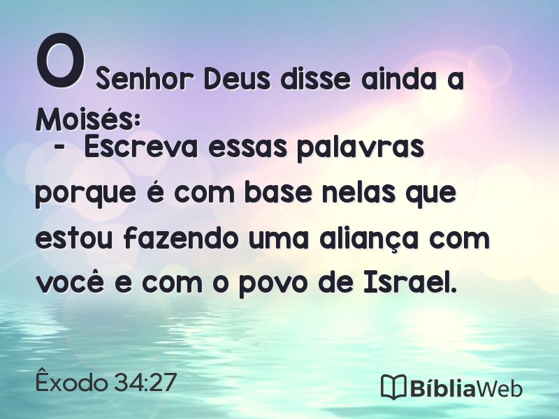 Êxodo 34:27 em imagem para compartilhar