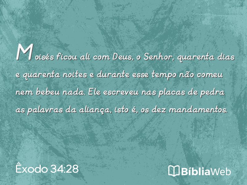 Êxodo 34:28 em imagem para compartilhar