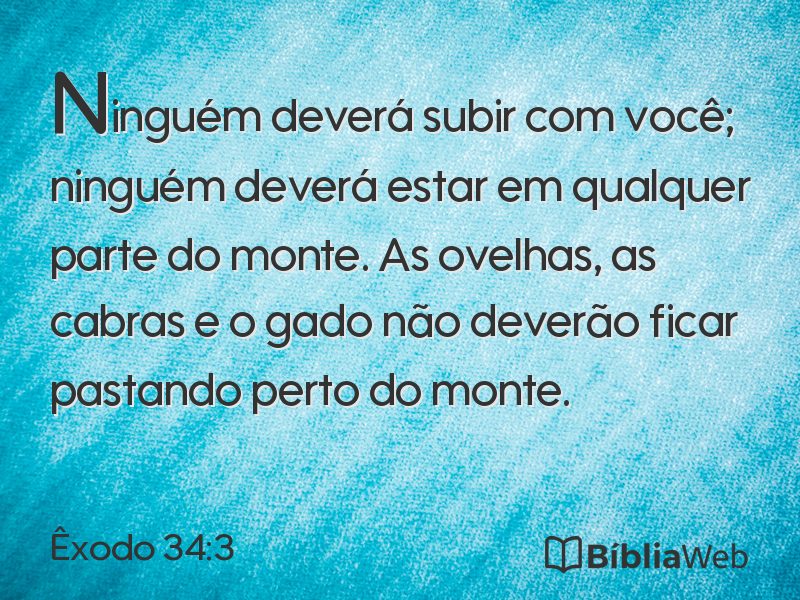 Êxodo 34:3 em imagem para compartilhar
