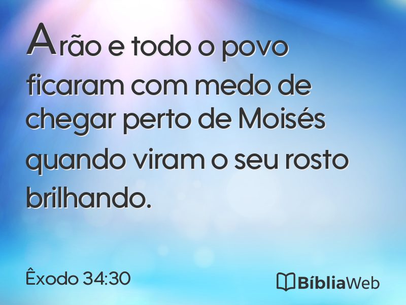 Êxodo 34:30 em imagem para compartilhar