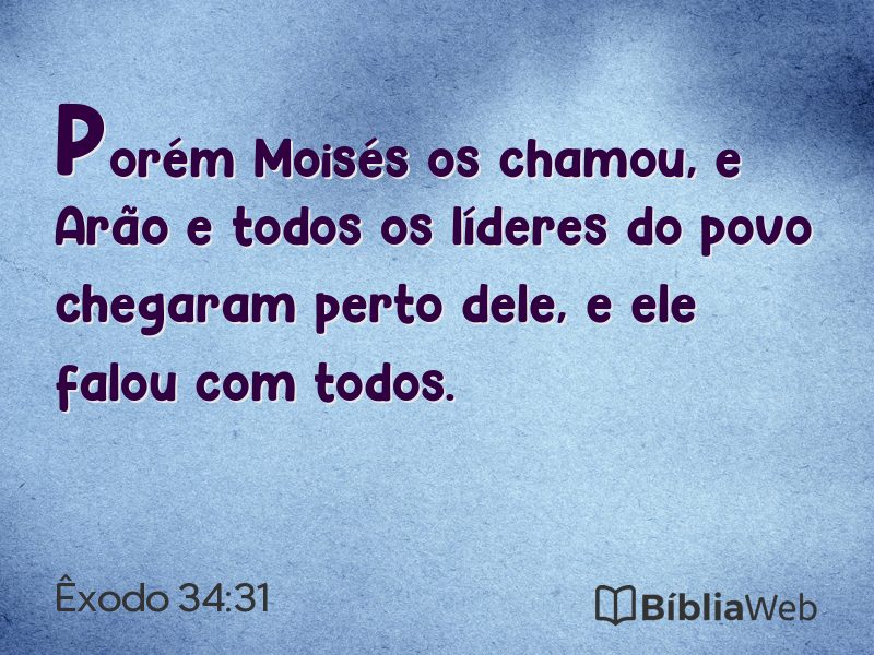 Êxodo 34:31 em imagem para compartilhar
