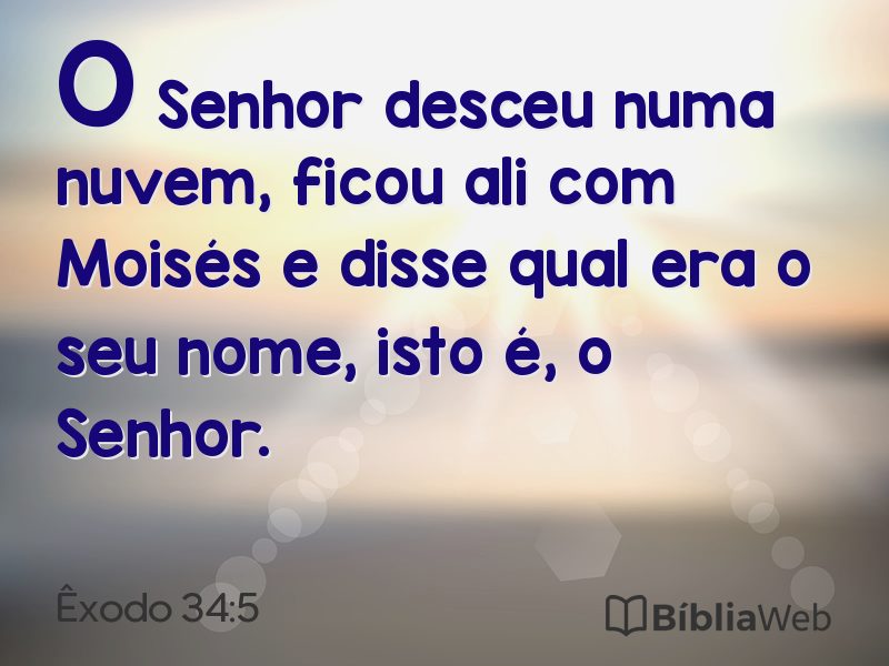 Êxodo 34:5 em imagem para compartilhar