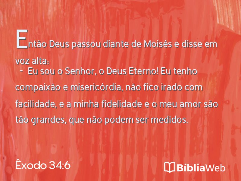 Êxodo 34:6 em imagem para compartilhar