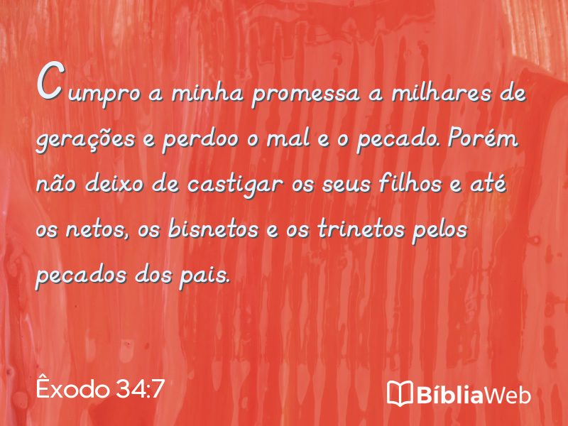 Êxodo 34:7 em imagem para compartilhar