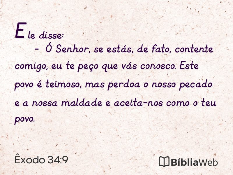 Êxodo 34:9 em imagem para compartilhar