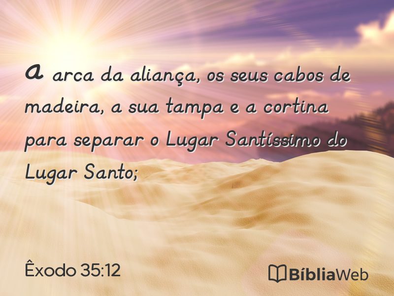 Êxodo 35:12 em imagem para compartilhar