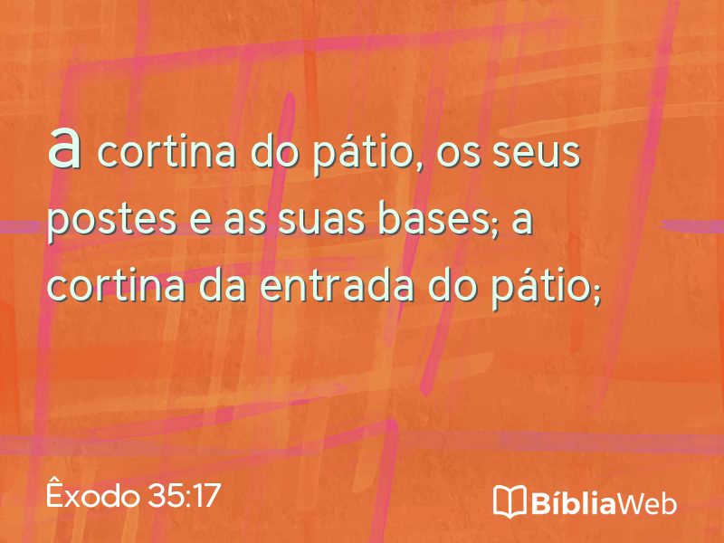 Êxodo 35:17 em imagem para compartilhar