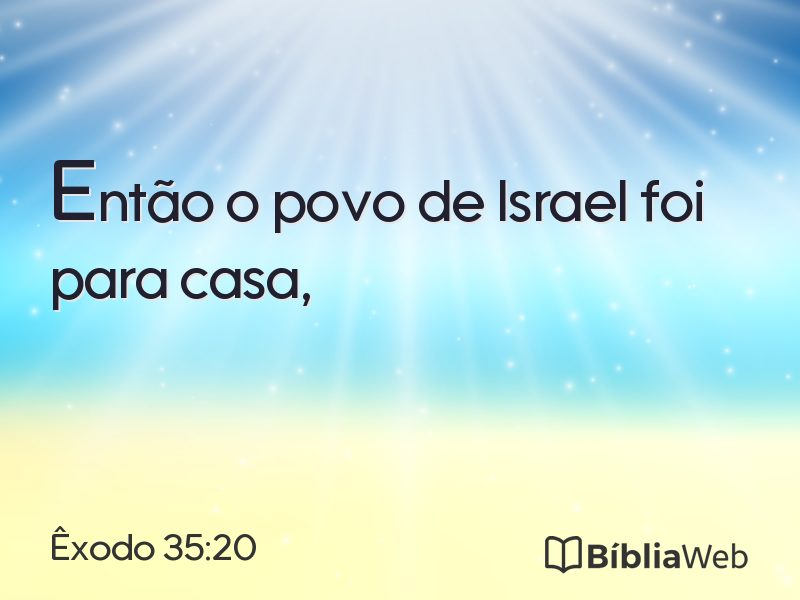 Êxodo 35:20 em imagem para compartilhar