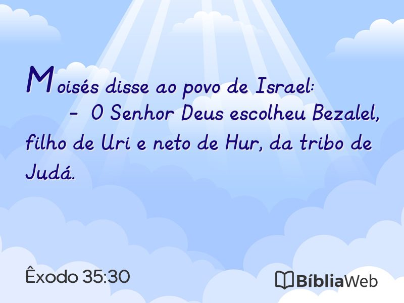 Êxodo 35:30 em imagem para compartilhar