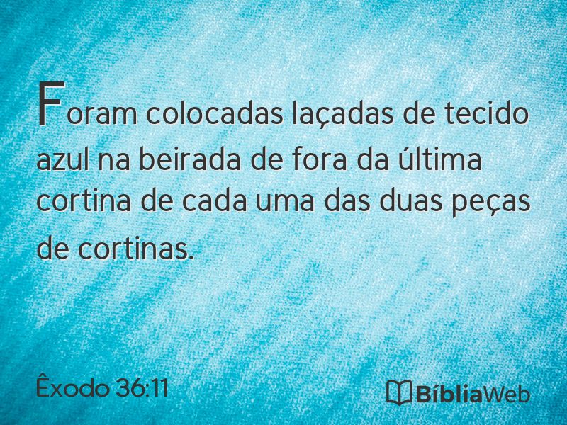Êxodo 36:11 em imagem para compartilhar