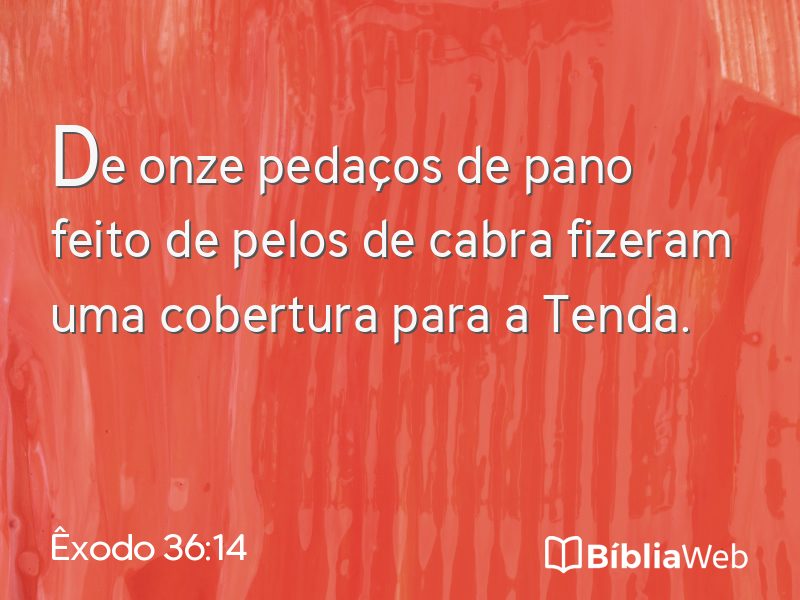 Êxodo 36:14 em imagem para compartilhar