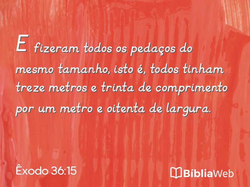Êxodo 36:15 em imagem para compartilhar