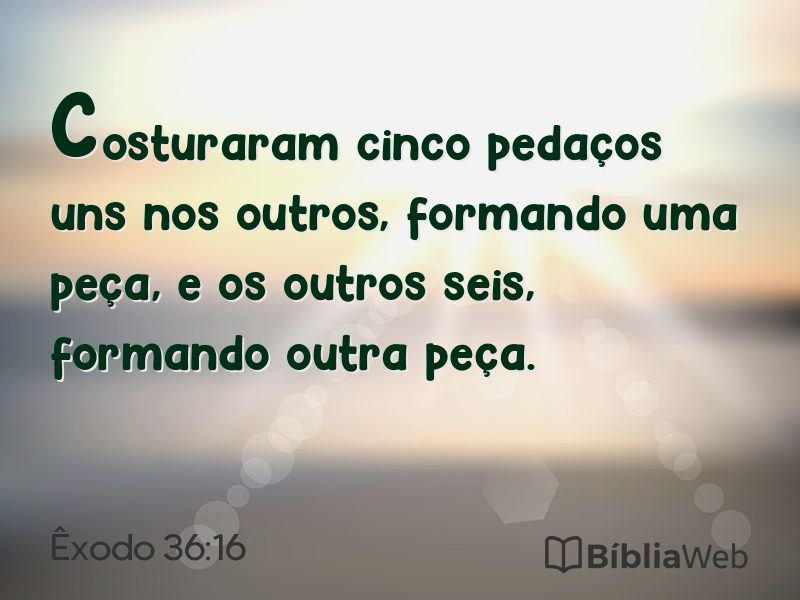 Êxodo 36:16 em imagem para compartilhar