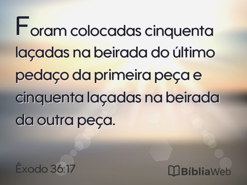 Êxodo 36:17 em imagem para compartilhar