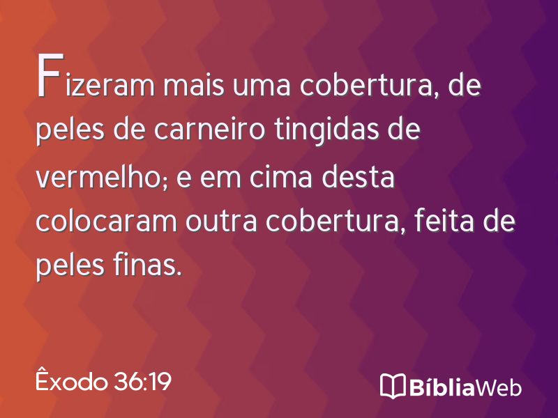 Êxodo 36:19 em imagem para compartilhar