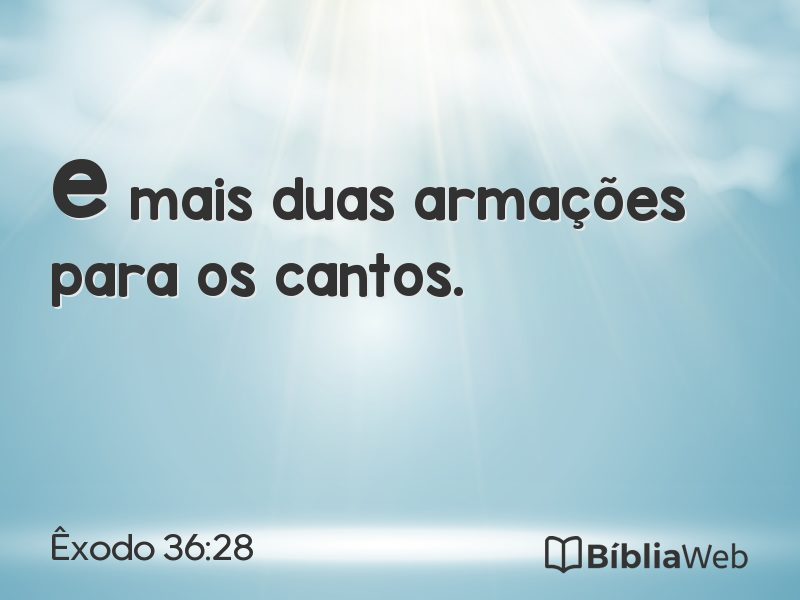 Êxodo 36:28 em imagem para compartilhar