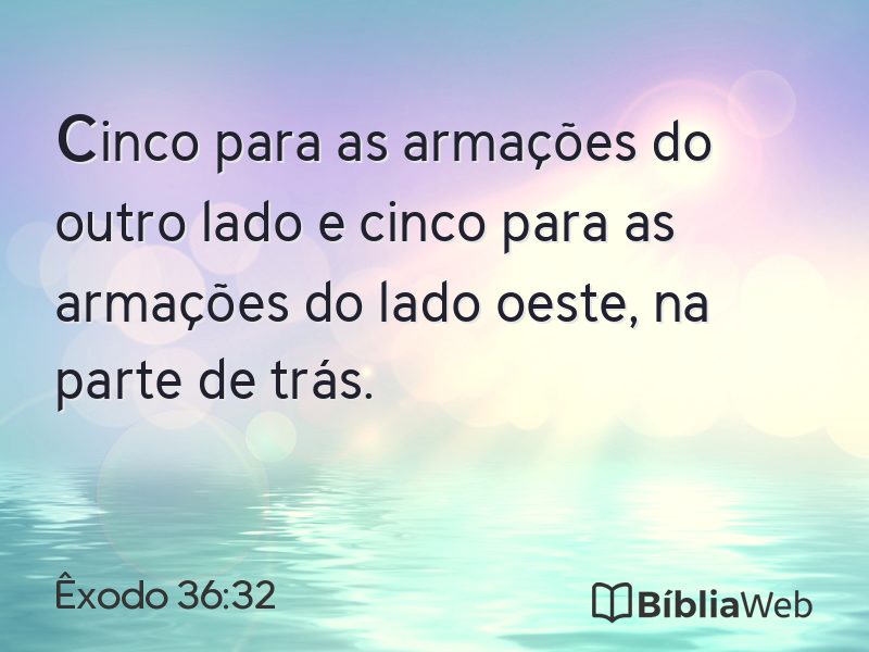 Êxodo 36:32 em imagem para compartilhar